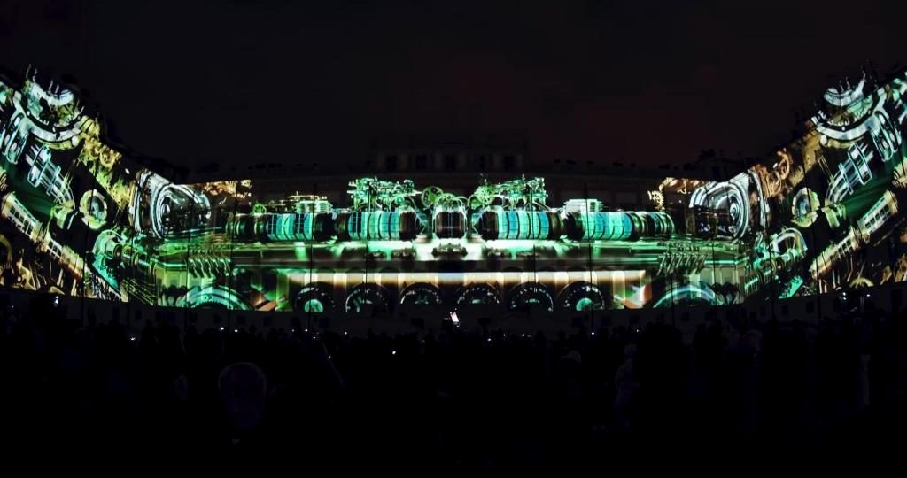 Proyecto de proyección mapping interactivo y imágenes holográficas «Paradoxa» creado por ALSAMANELA